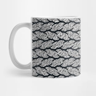 SILVER BLACK ABSTRACT LINES Mug